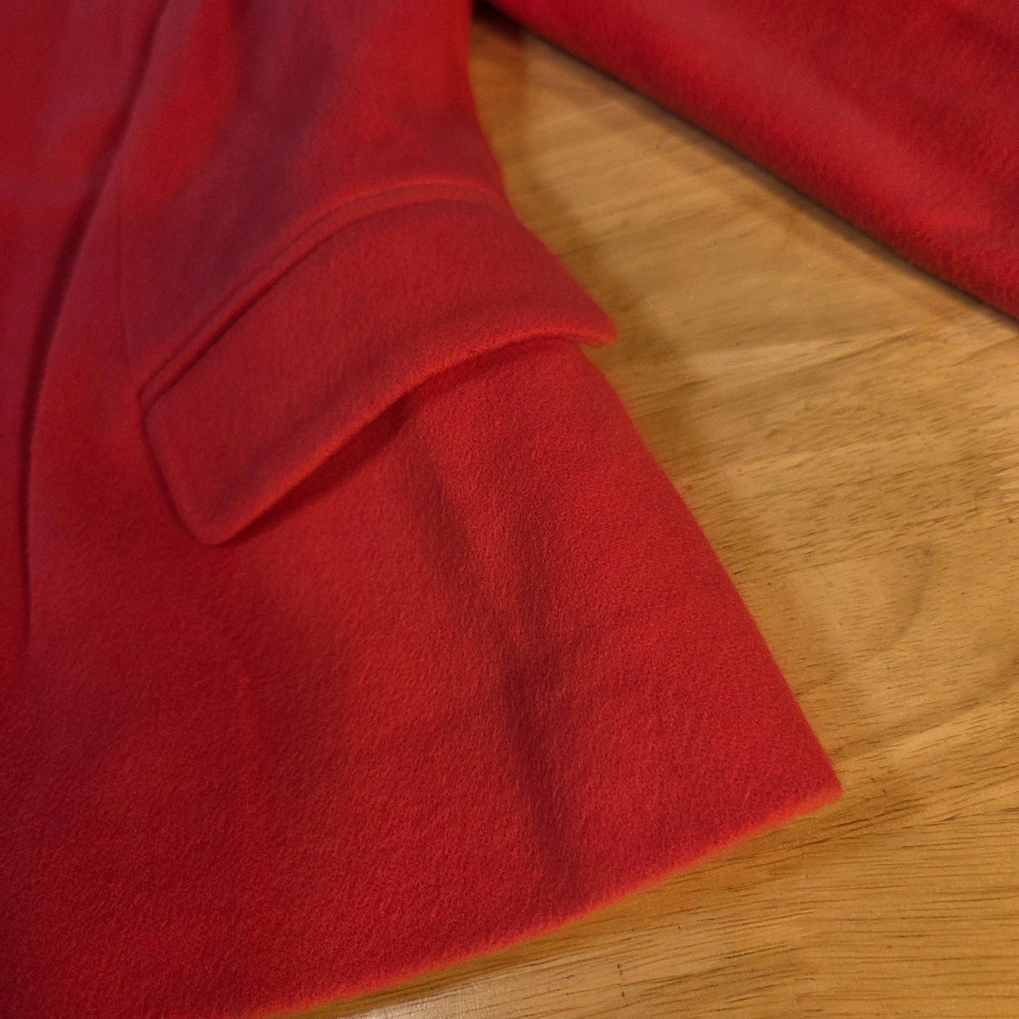 Loubin red cashmere wool blend jacket vintage waist cut 20" pit to pit size 8