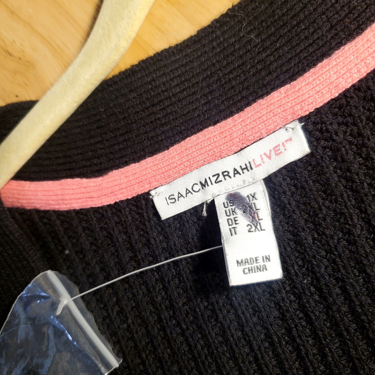Isaac Mizrahi live black knit cardigan new with tags 1X