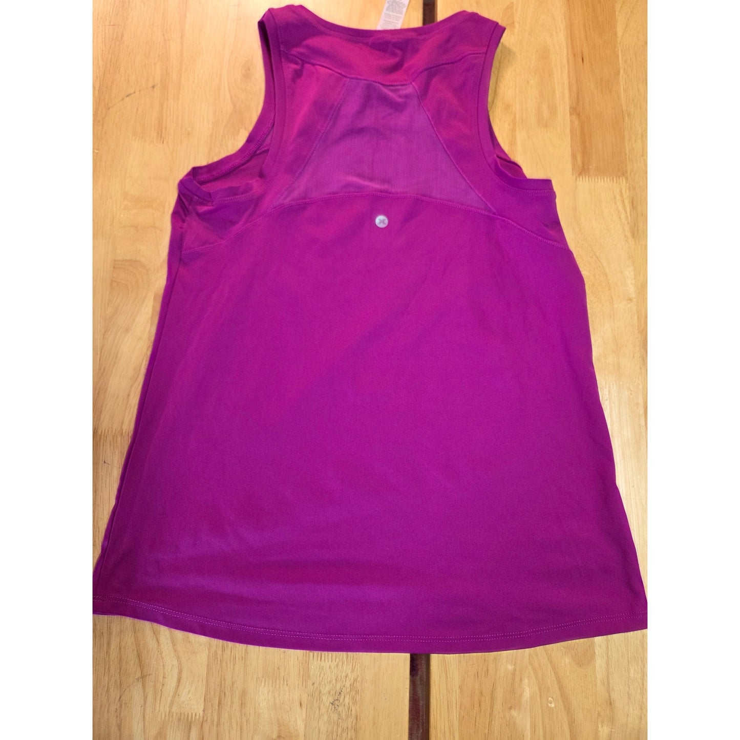 RBX fuchsia pink athletic wear tank top racer back mesh panels small