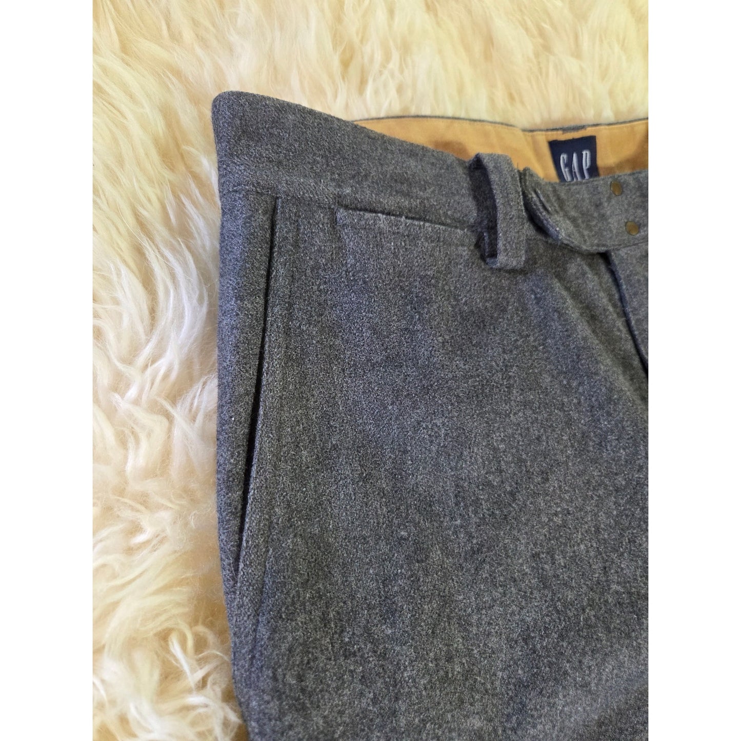 Gap 33/32 Recycled Wool Gray Men's Trousers Pockets