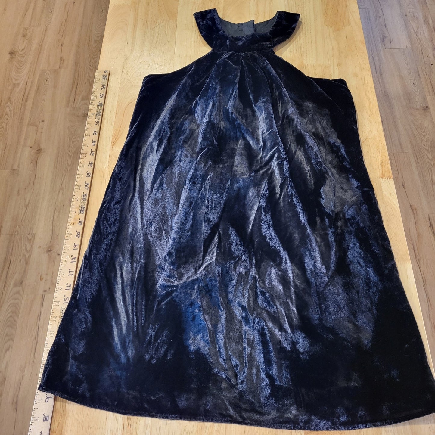 INC International Concepts Rayon Black Velvet Ruffle Racerback Mini Dress 10