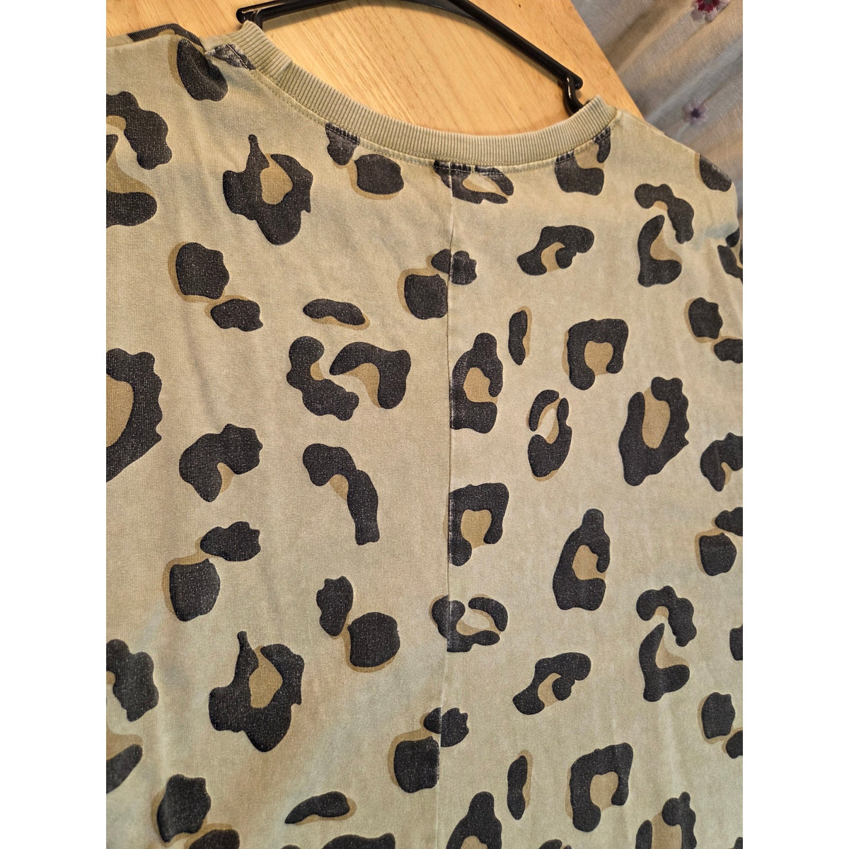 Easel 3x oversized t-shirt dress jersey knit leopard print animal cotton