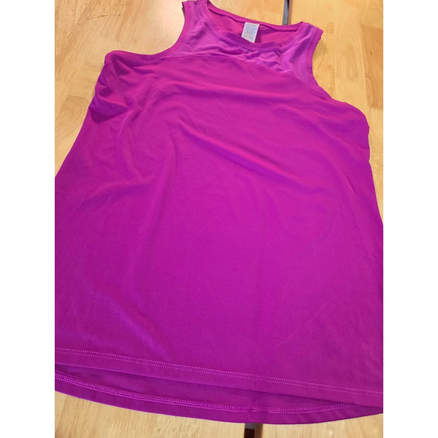 RBX fuchsia pink athletic wear tank top racer back mesh panels small