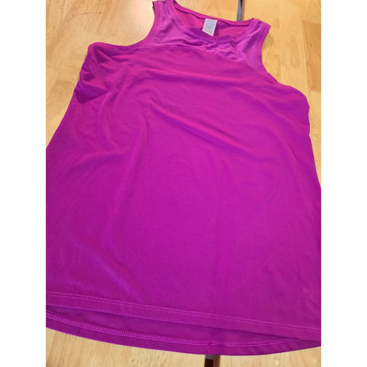 RBX fuchsia pink athletic wear tank top racer back mesh panels small