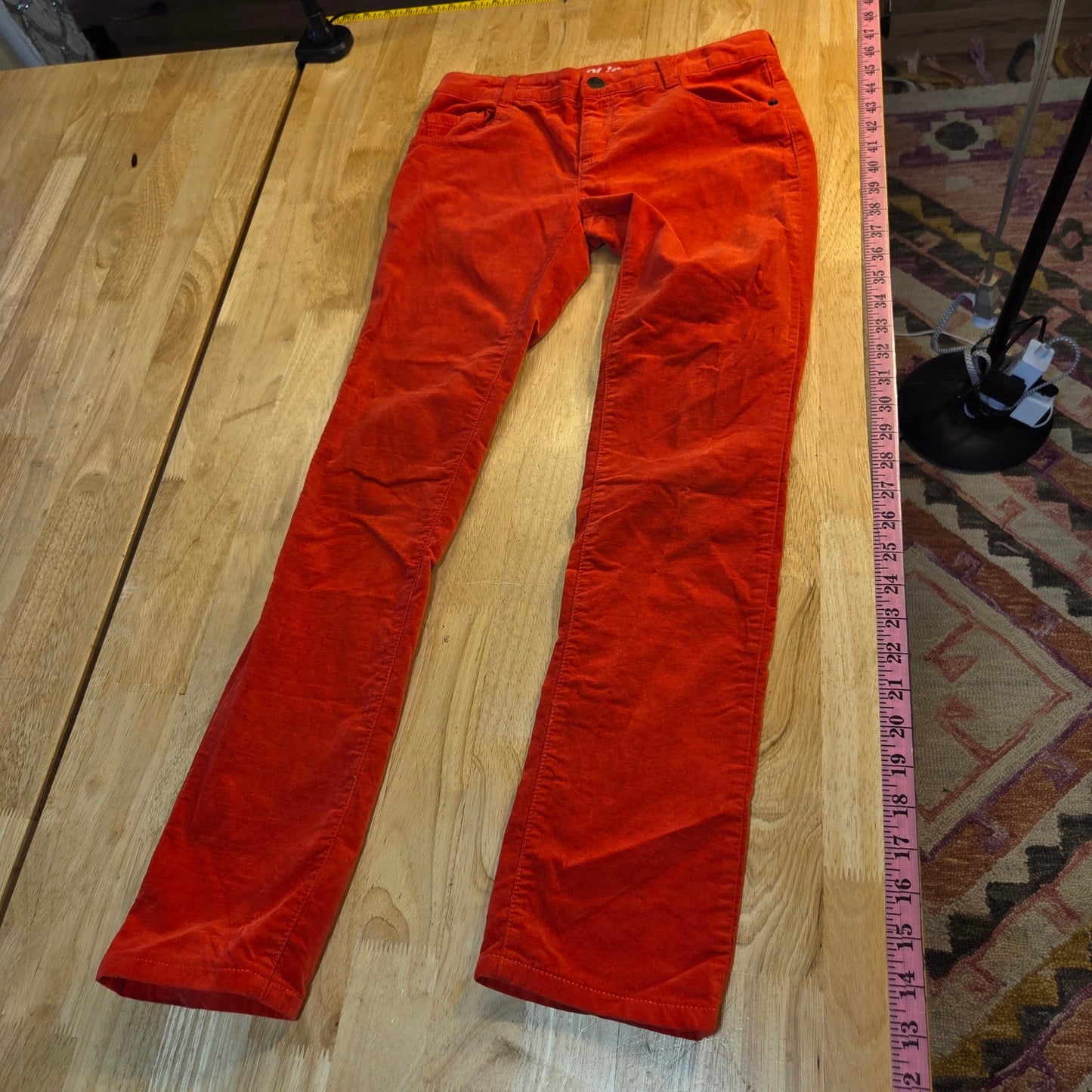 Crazy 8 Skinny red jeans size 12 kids velvet