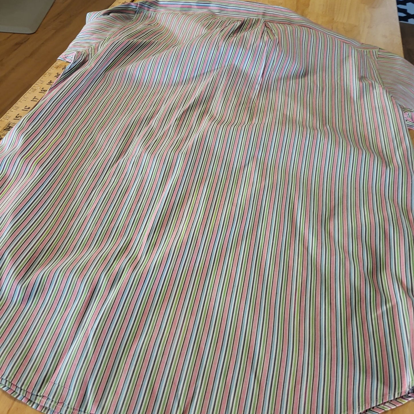Ralph Lauren Pink Colorful Striped Button Down Collared Shirt Size 15 32/33