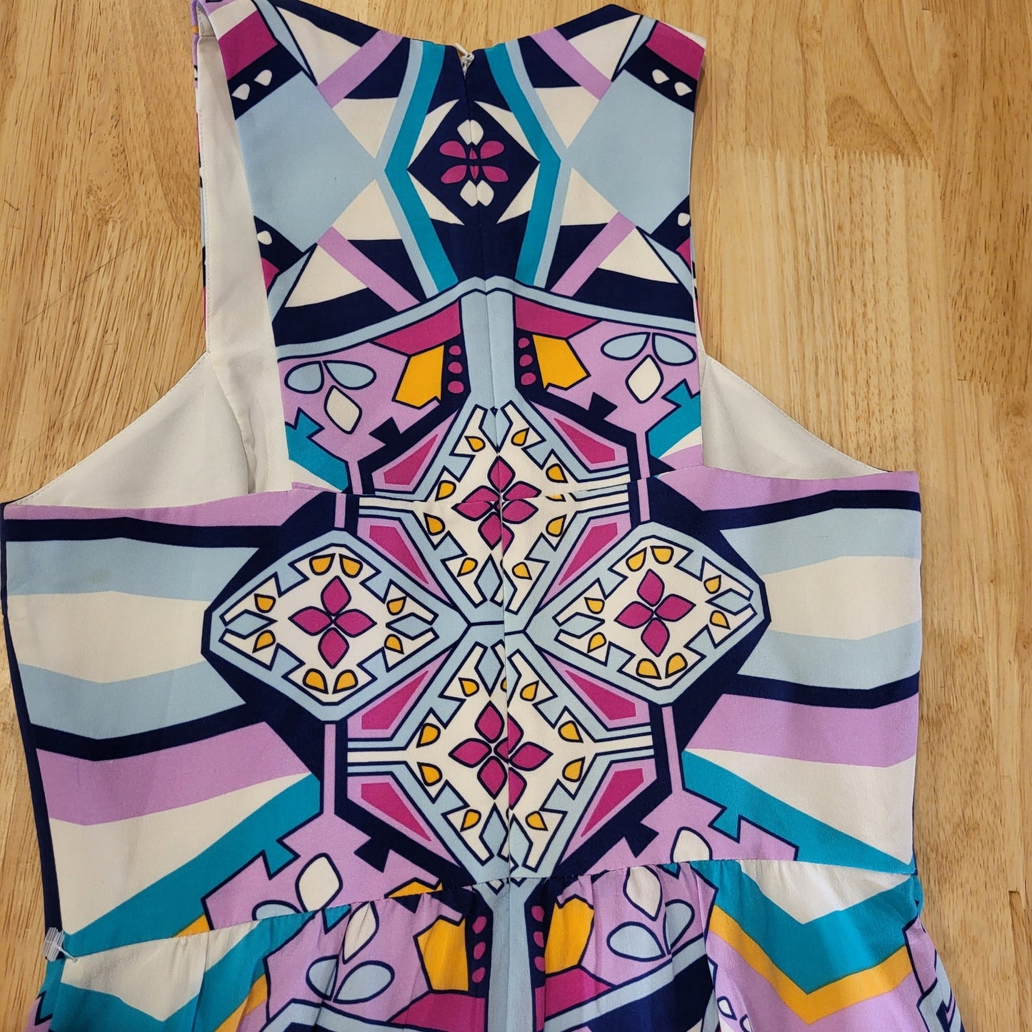 Annie Griffin Max Geometric Print Colorful Purple Pink Size 2