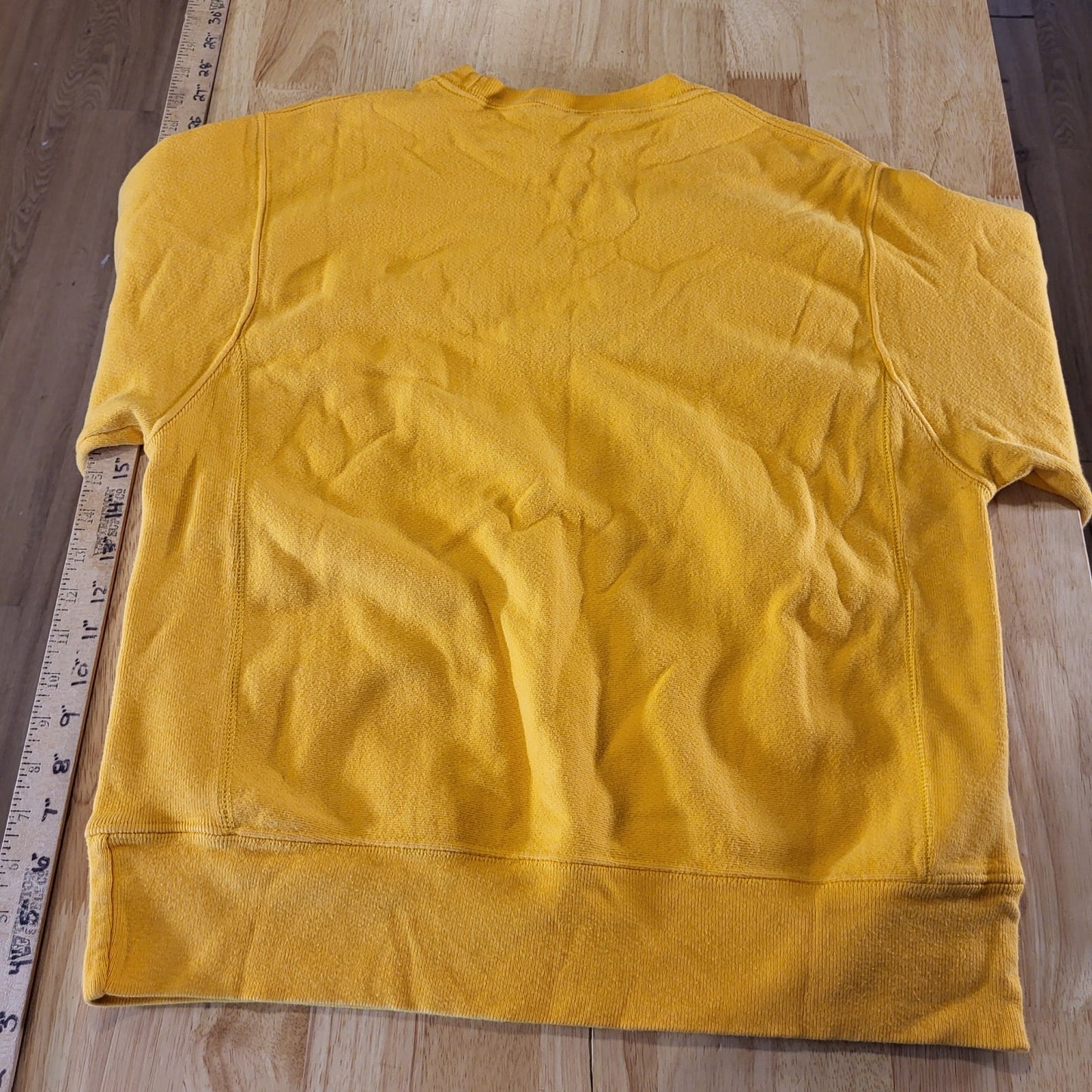 Champion Heavy Weight Terry Pullover Mustard Yellow Sweatshirt Small