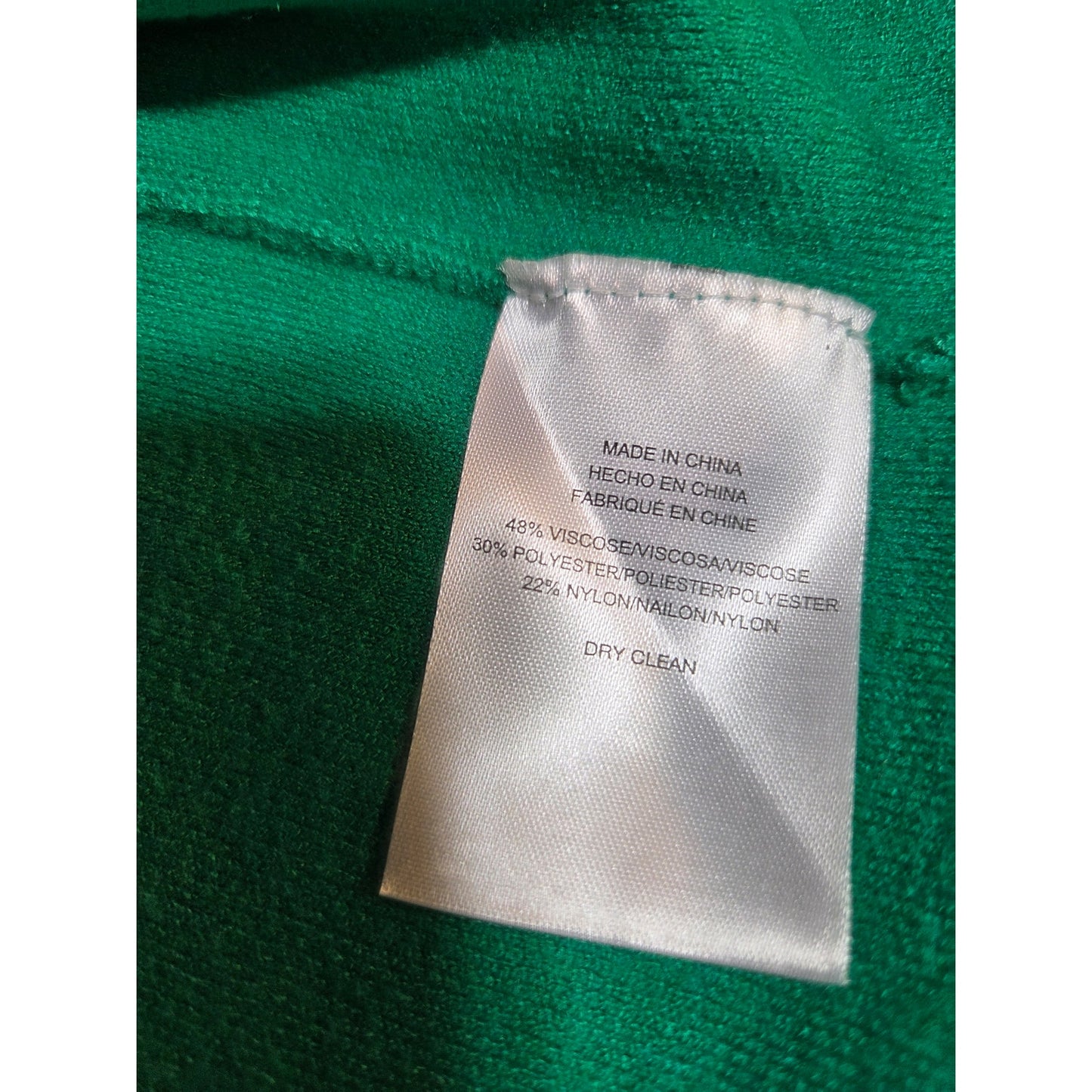 Jones New York Kelly Green Gold Button Detail Sweater Viscose Blend Large