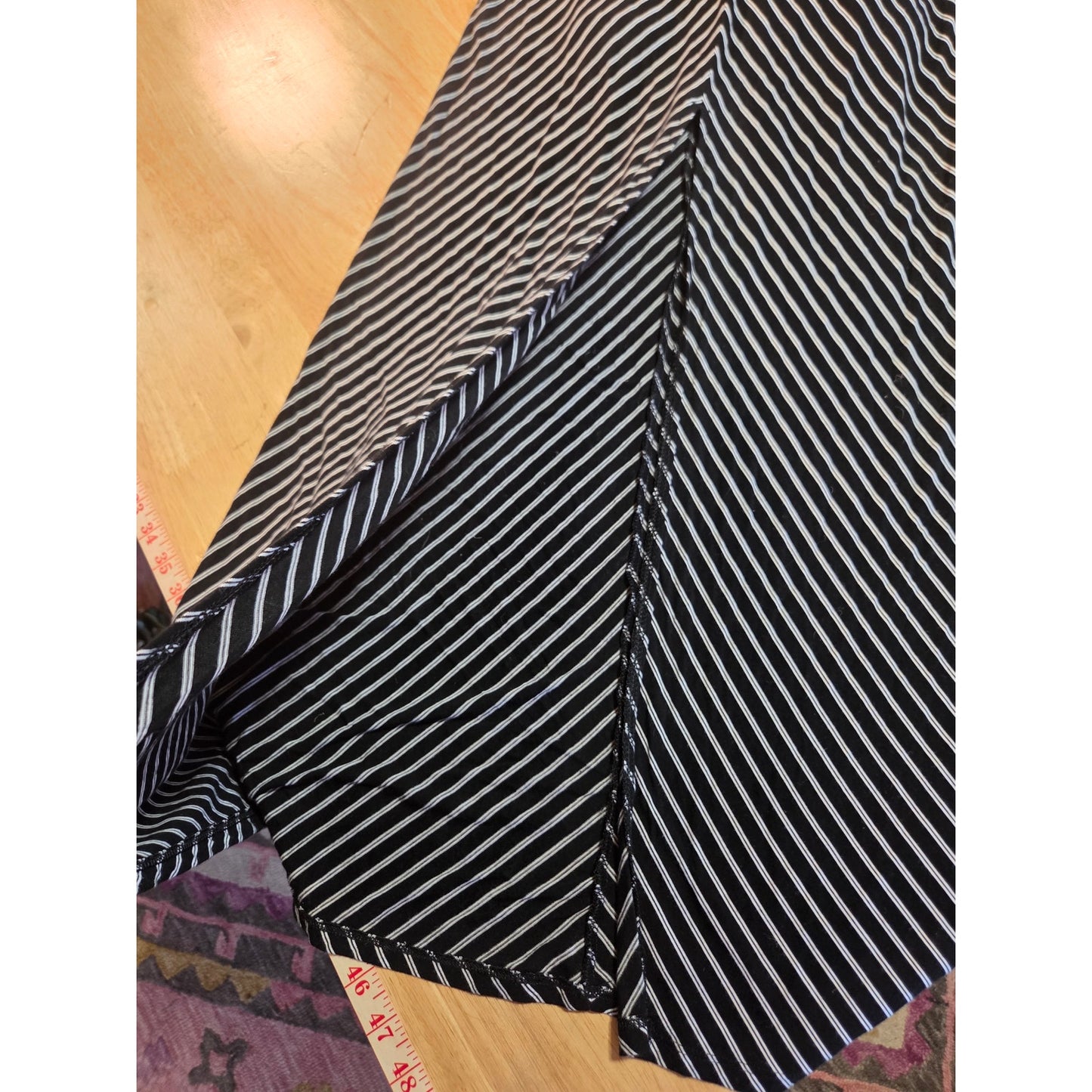White House Black Market sleeveless jersey knit bias stripe black xxs white maxi