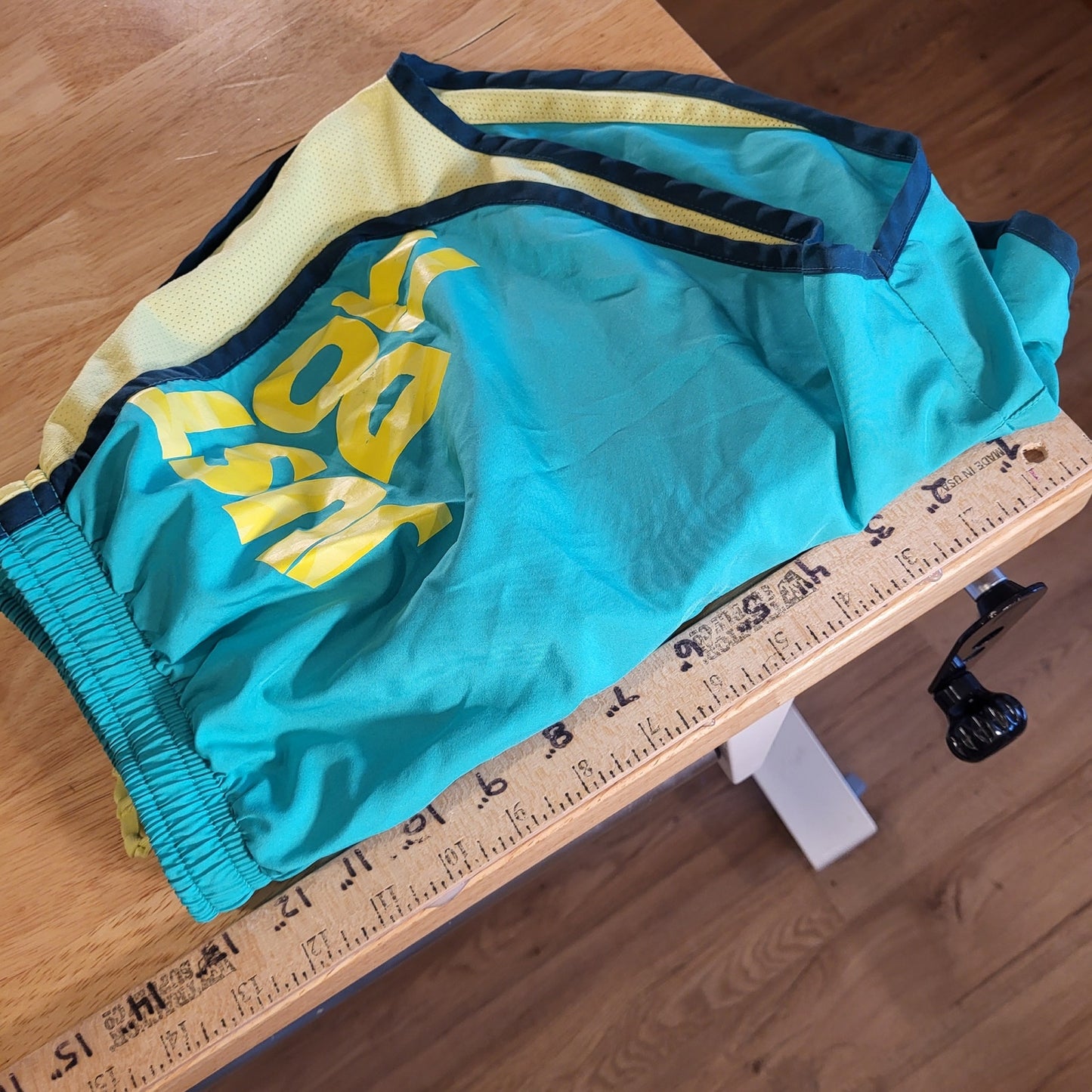 Nike Dri-Fit Just Do It Print Athletic Shorts Size Turquoise Blue Green Medium