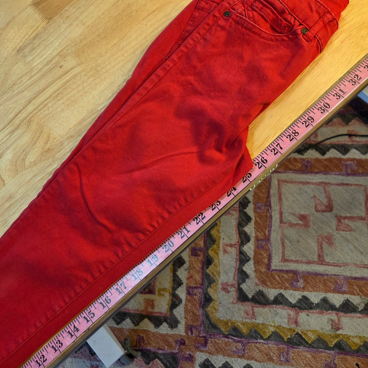Copper Key Red Size 10 Straight Leg Skinny Jeans 10" Rise 24" Waist