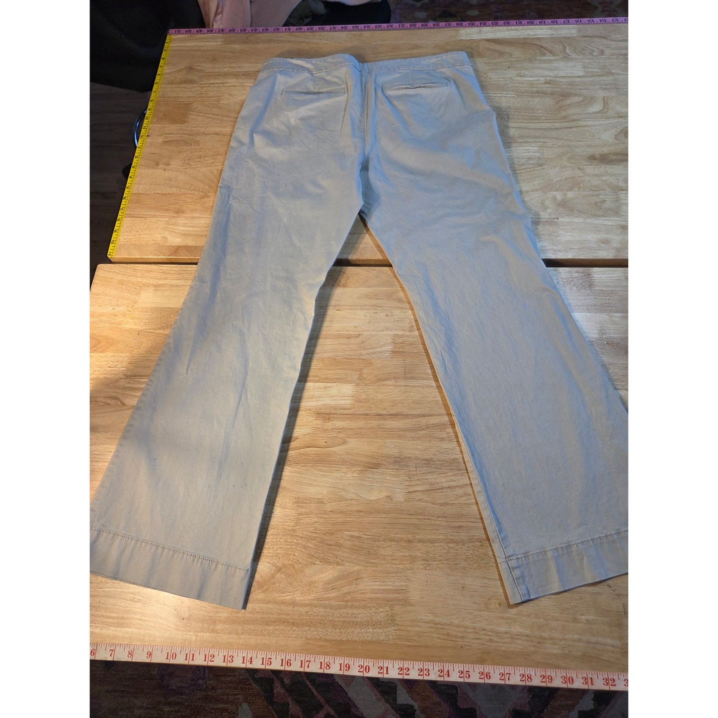 Ann Taylor Loft size 12 original sailor front wide leg khaki pants cotton