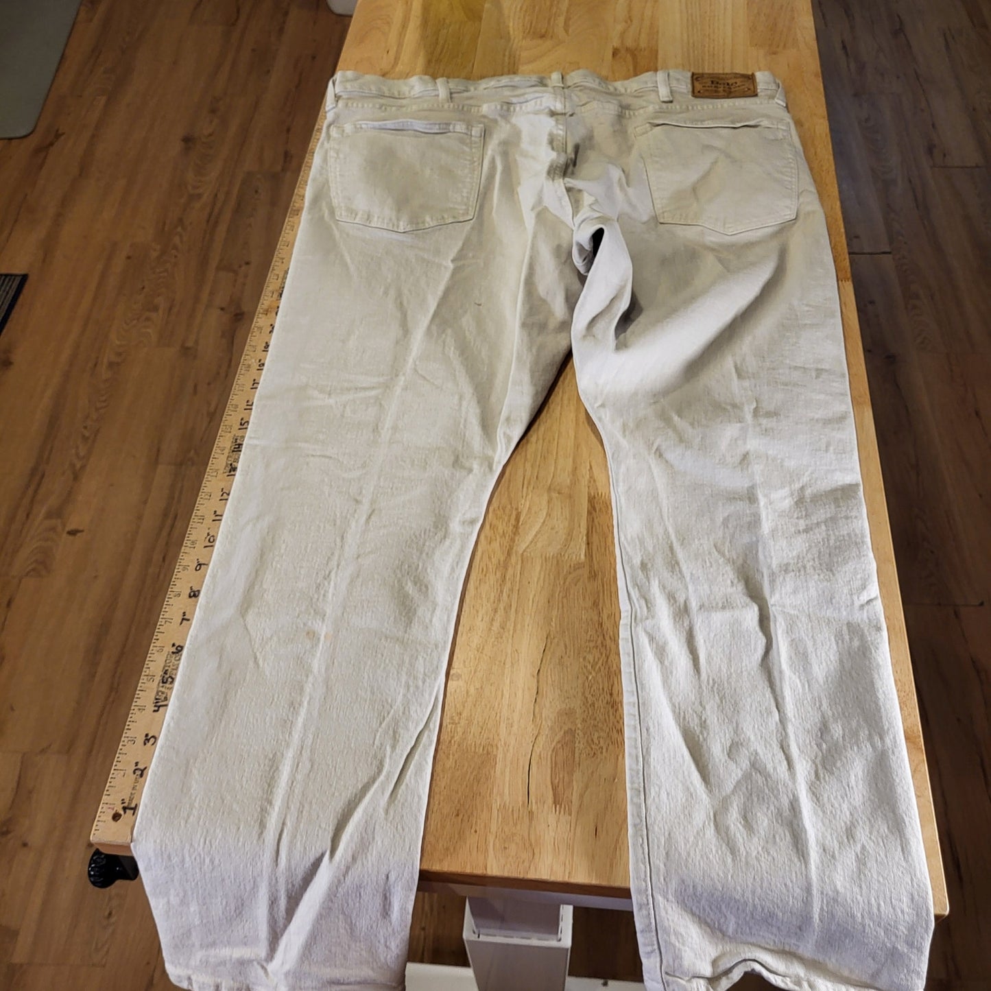 Polo Ralph Lauren White denim jeans 42 X 30 the Sullivan Slim cotton