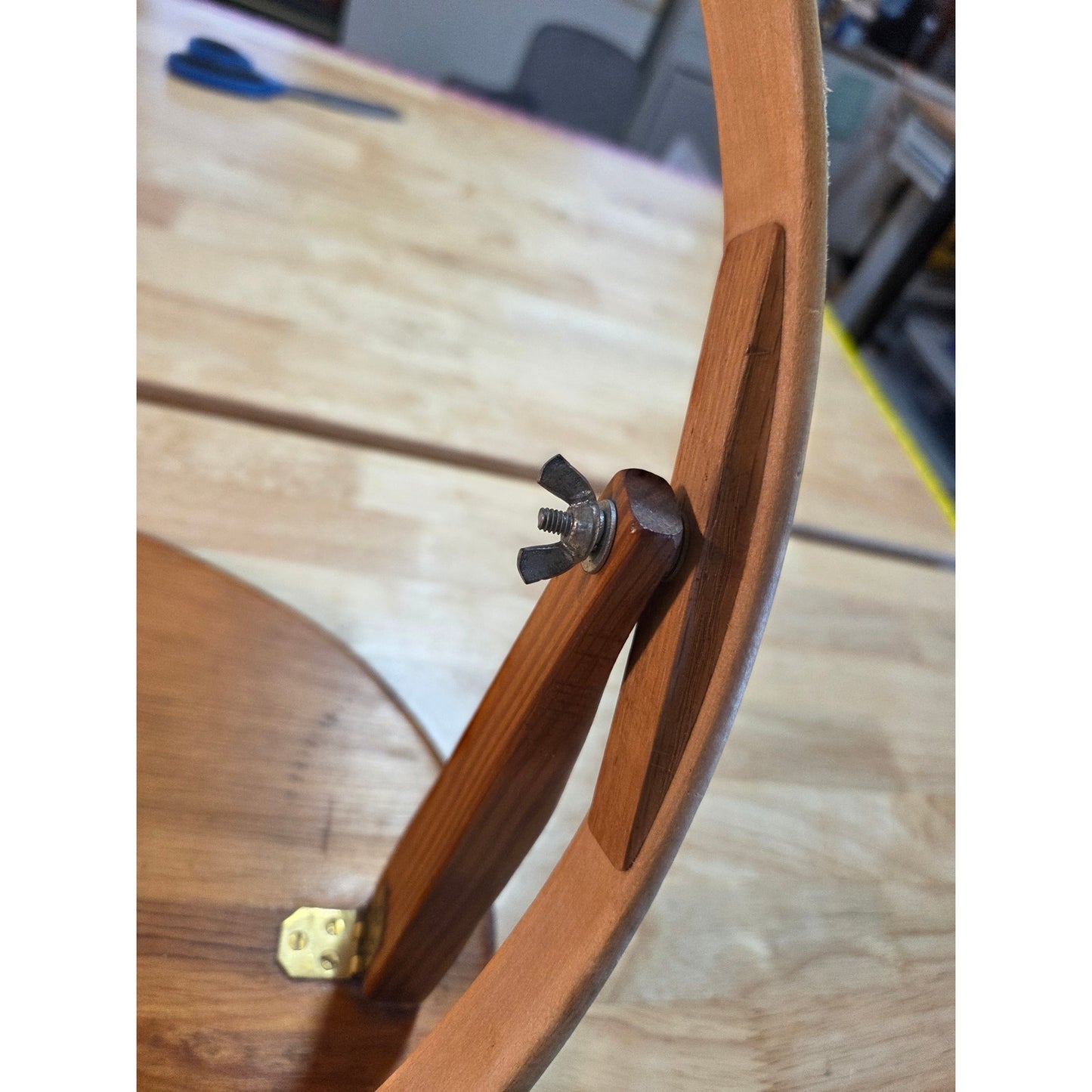 Hawk Mountain crafts North Carolina embroidery hoop with stand wooden