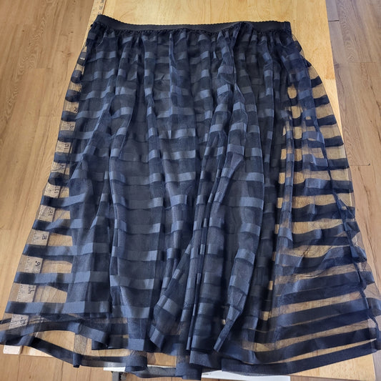 Metro Wear Tulle Striped Black Elastic Waist 38" Waist 2x