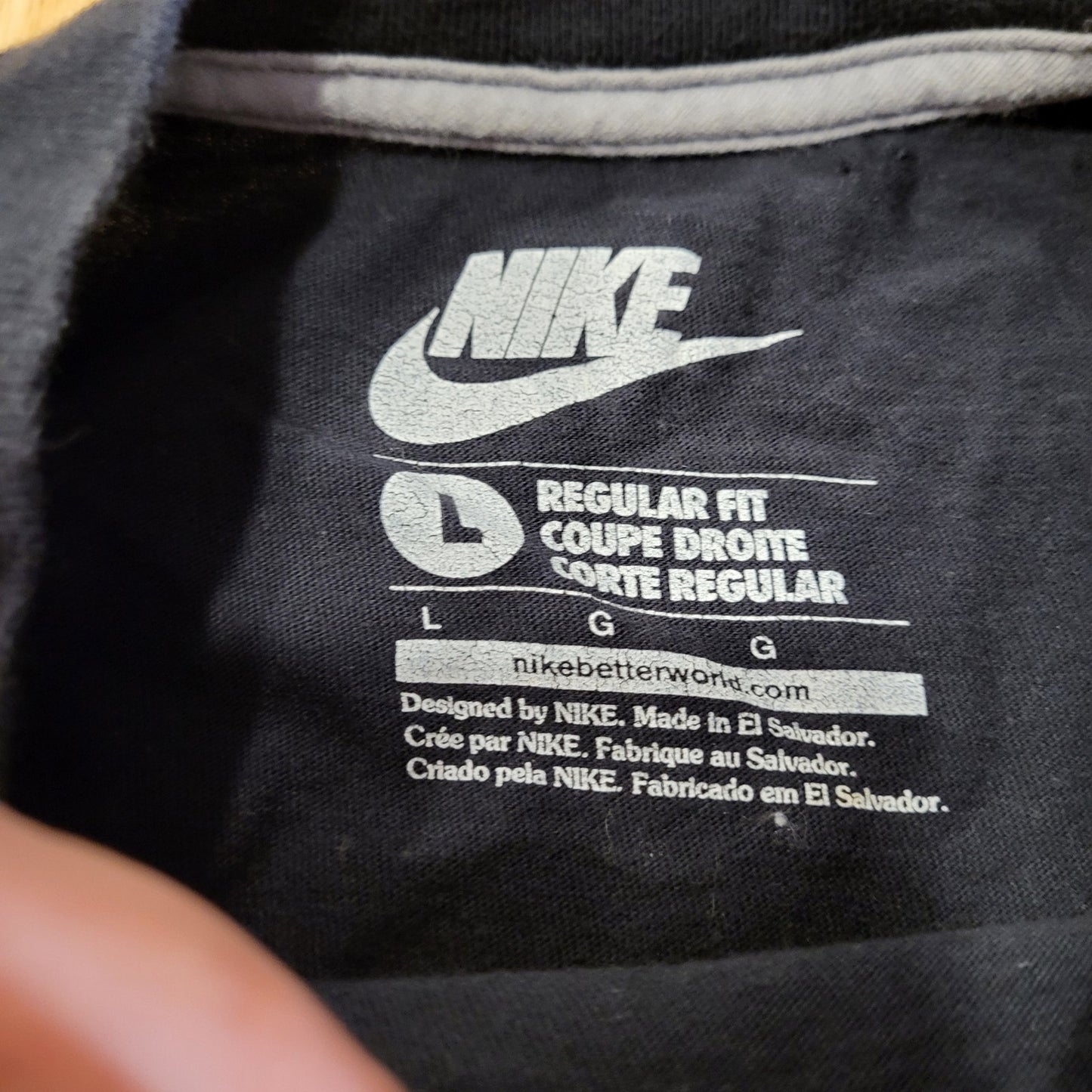 Nike No Hustle No Progress Black Graphic T-shirt Size Large