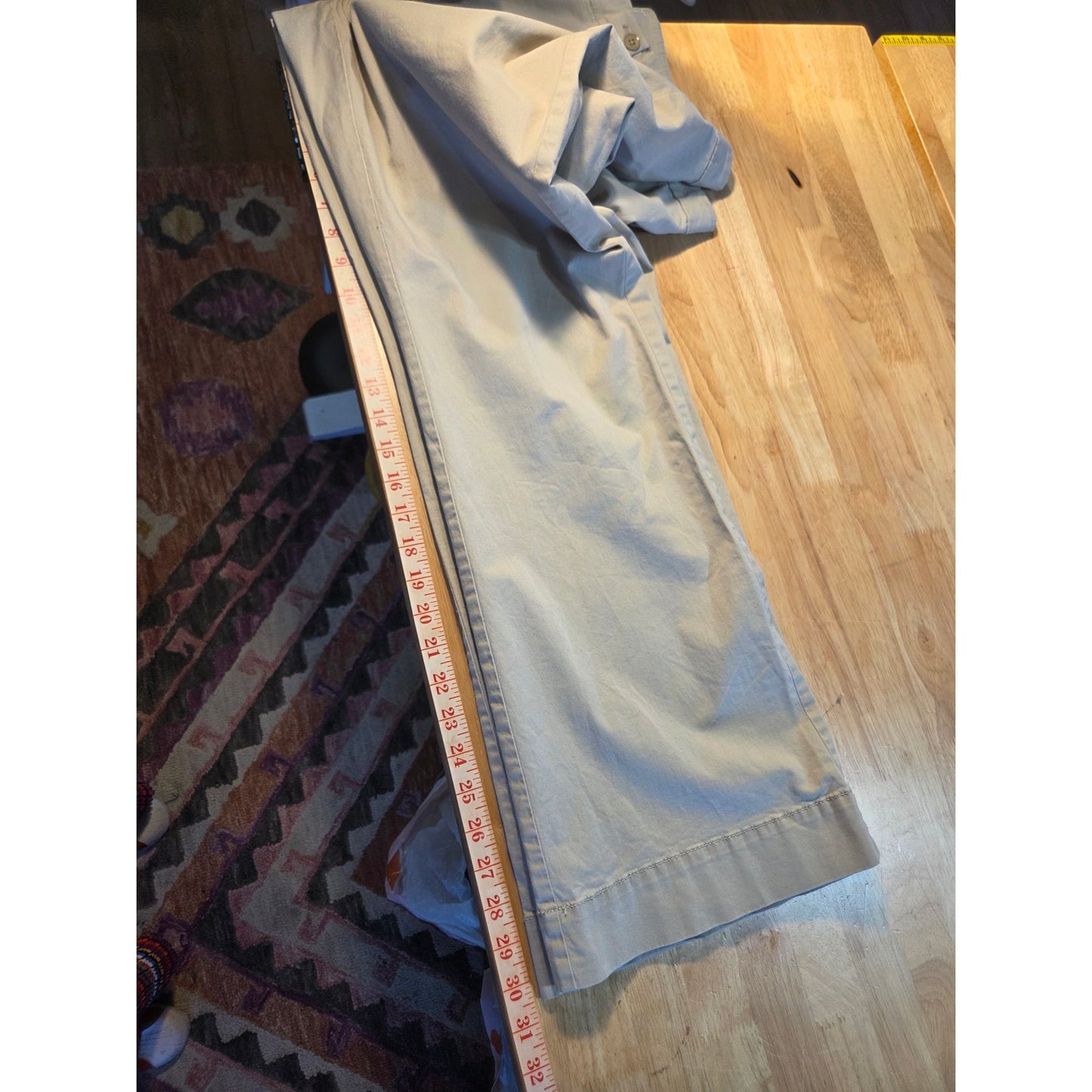 Ann Taylor Loft size 12 original sailor front wide leg khaki pants cotton