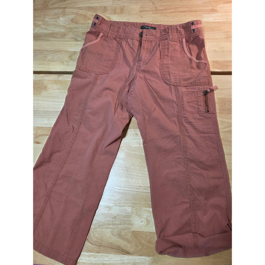 Eddie Bauer women's size 8 Pedal Pusher pants pockets cotton drawstring