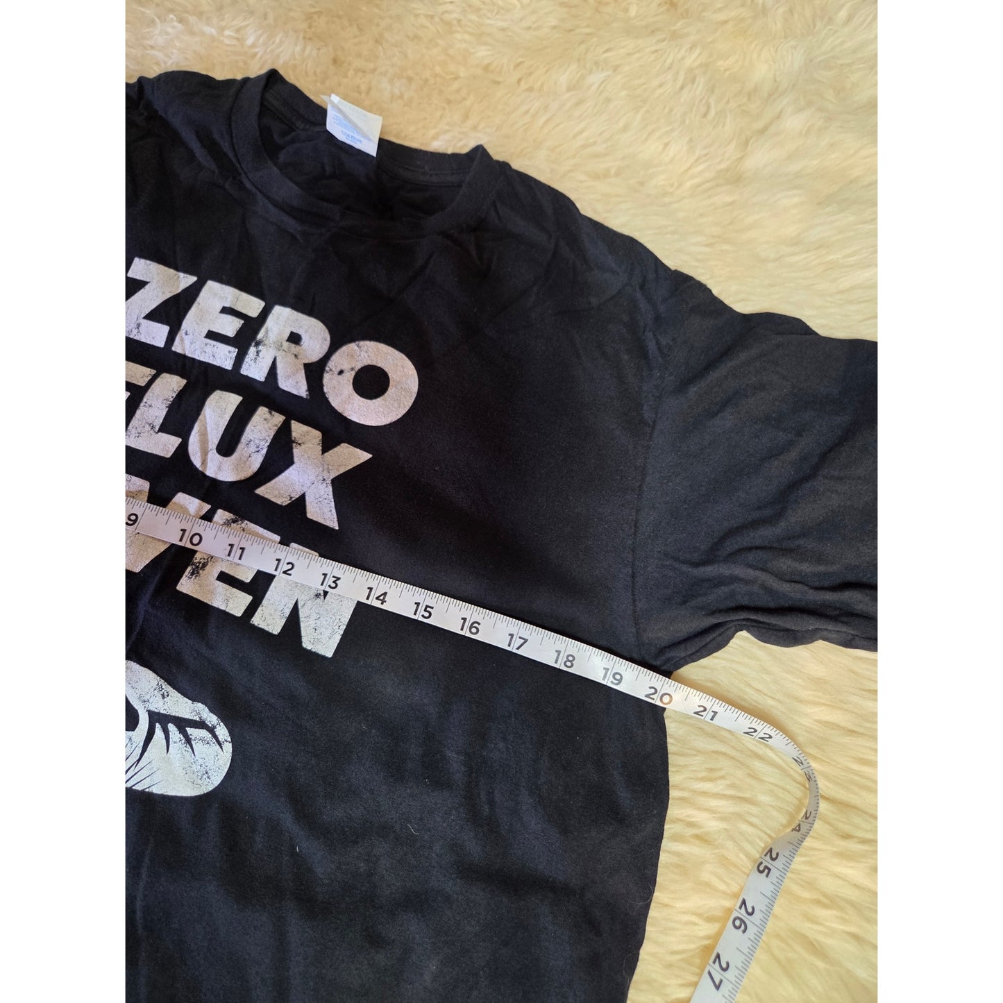 Zero Flux Given Welding Graphic T-shirt Black Jersey Size Large