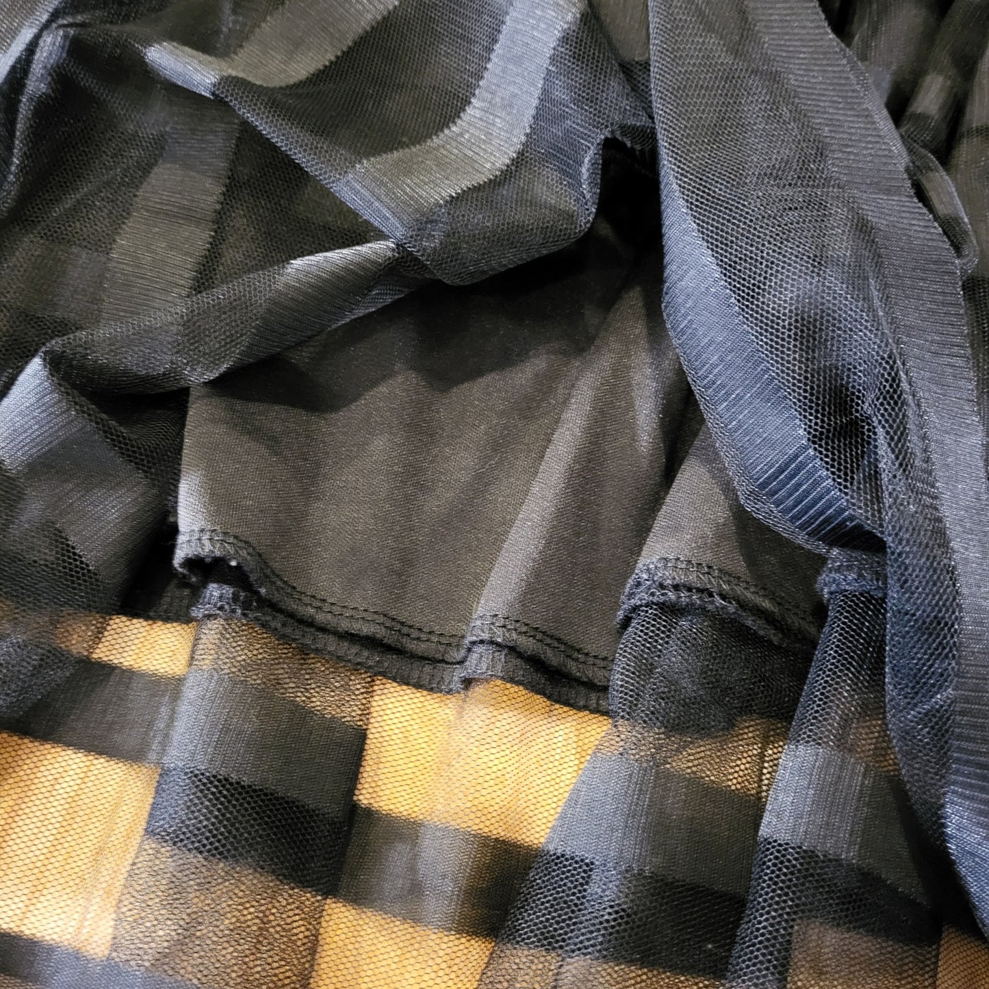 Metro Wear Tulle Striped Black Elastic Waist 38" Waist 2x