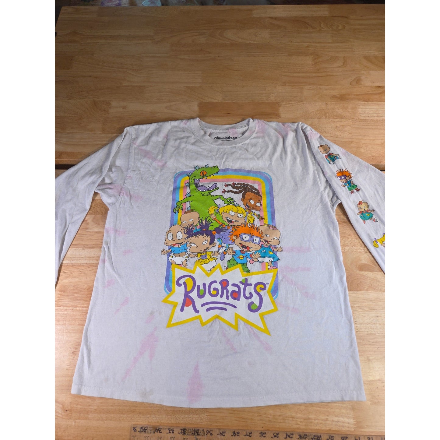 Long Sleeve Jersey Knit Nickelodeon Rugrats T-shirt XL 100% Cotton