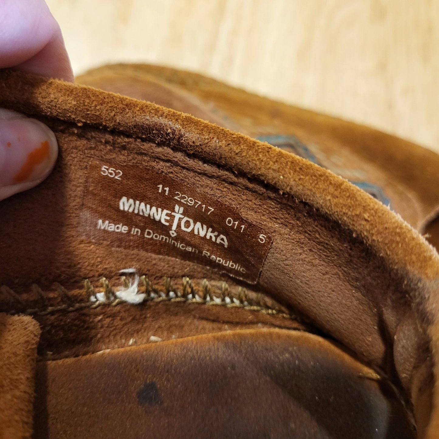 Minnetonka Brown Suede Leather Ankle Moccasins Size 11