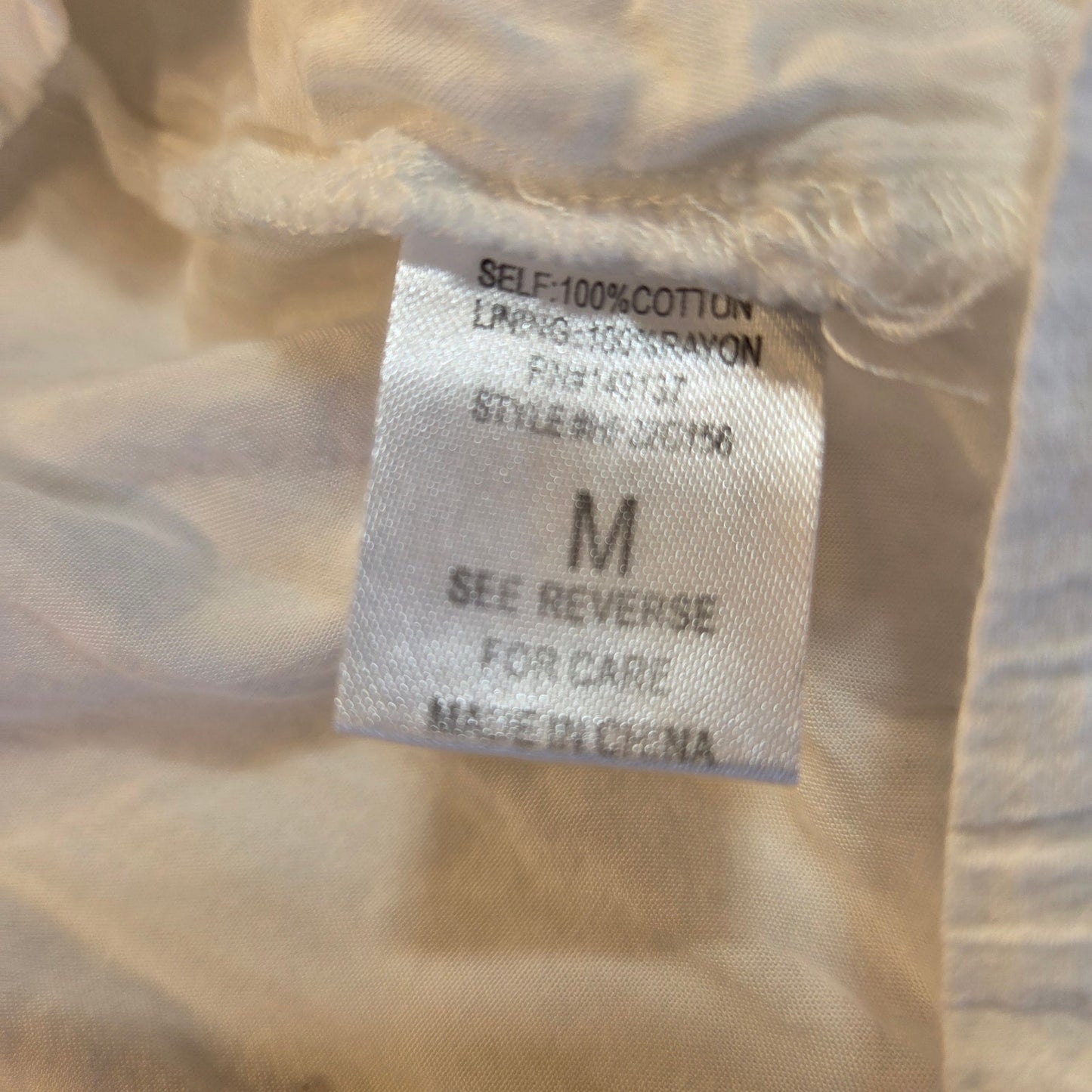 HFYVE  Jersey knit cut outside elastic mini dress white cotton size medium