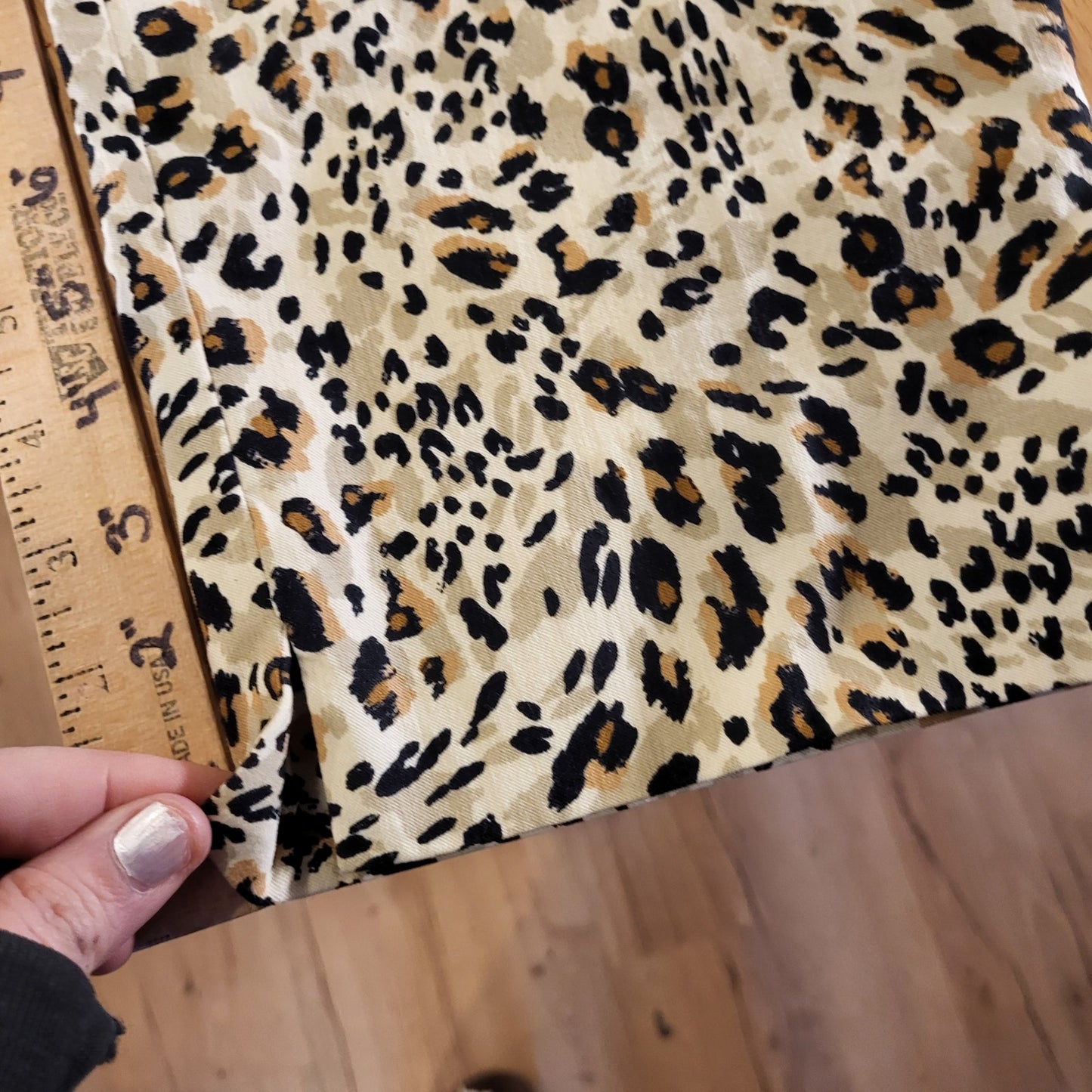 Zac & Rachael Stretch Cropped Leopard Pants Wide Waist Band