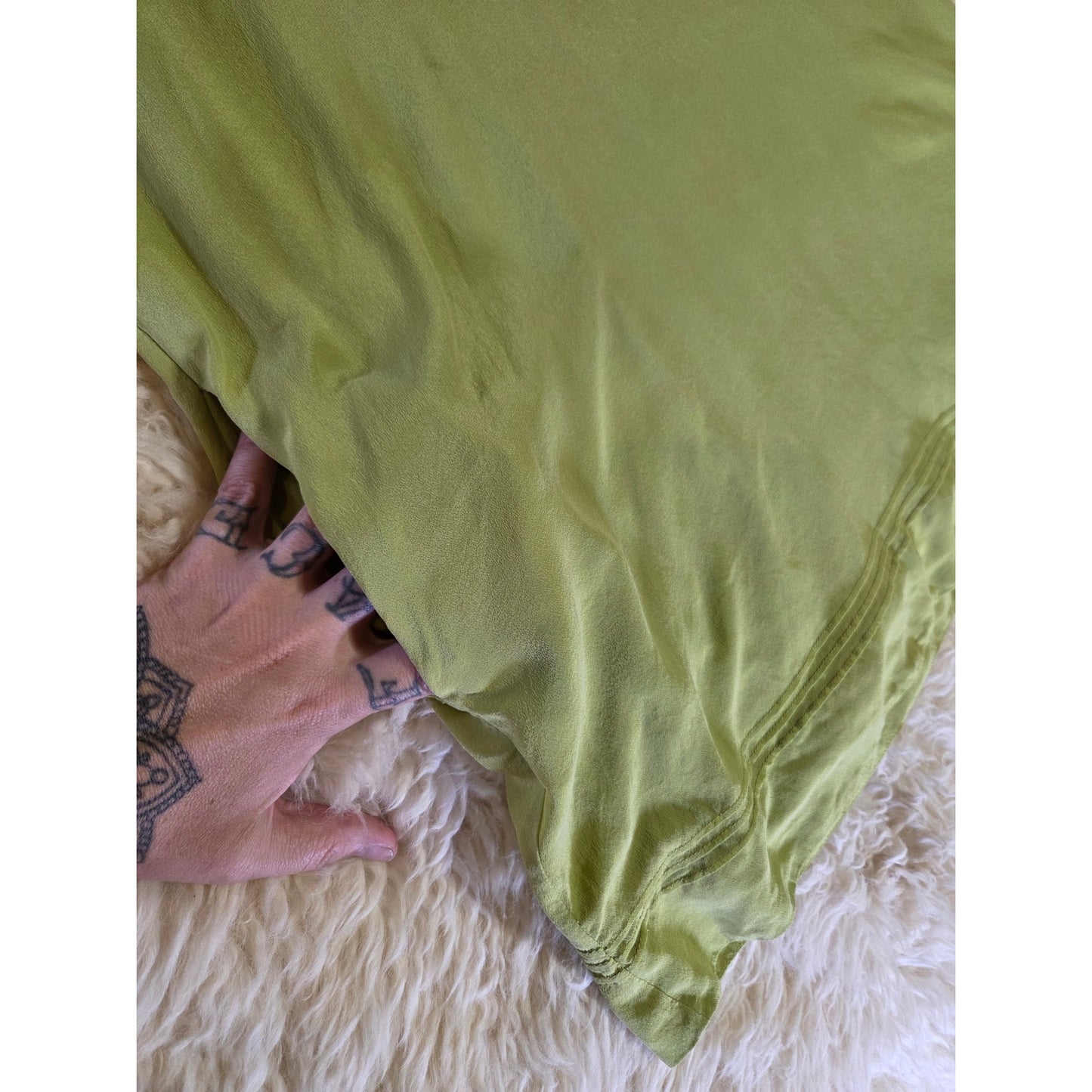 BCBGMAXAZRIA Green 100% Silk Sleeveless Tank Dress Mini Racerback M