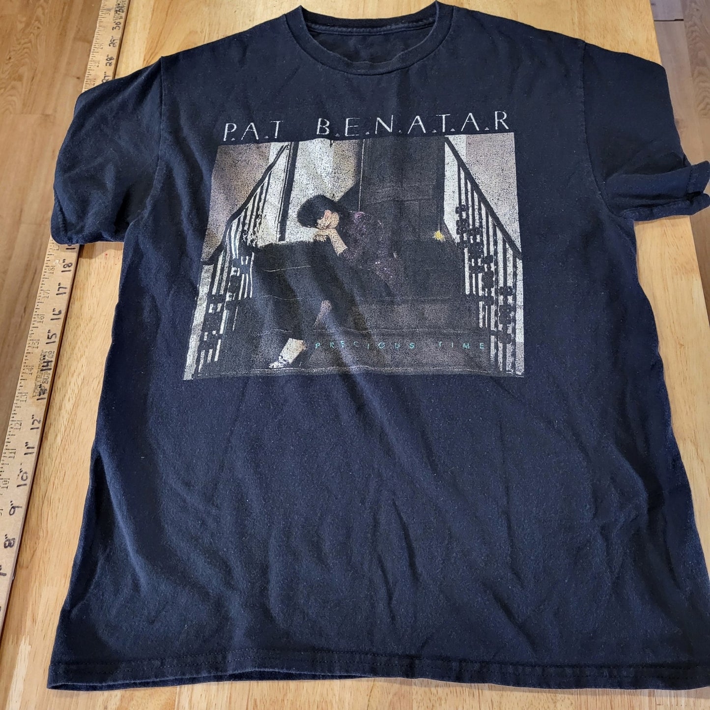 Pat Benatar Precious Time Black Band T-shirt Small Vintage Cotton