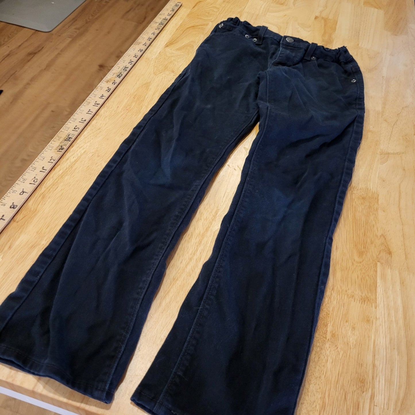 Levi's Denizen 216 Skinny Fit Black Kids Size 12 Adjustable Waist Jeans
