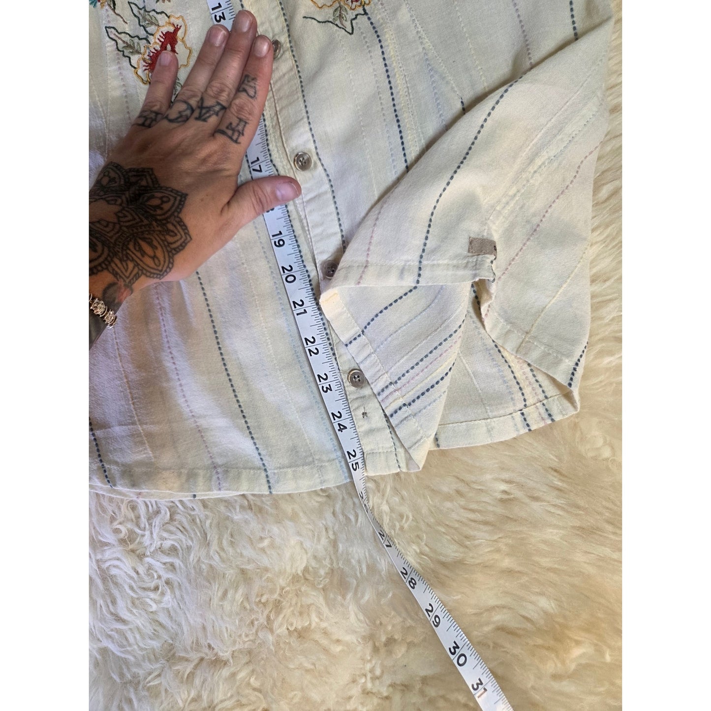 Gramicci Collared Button Down Pearl Snap Embroidered Western Shirt XS