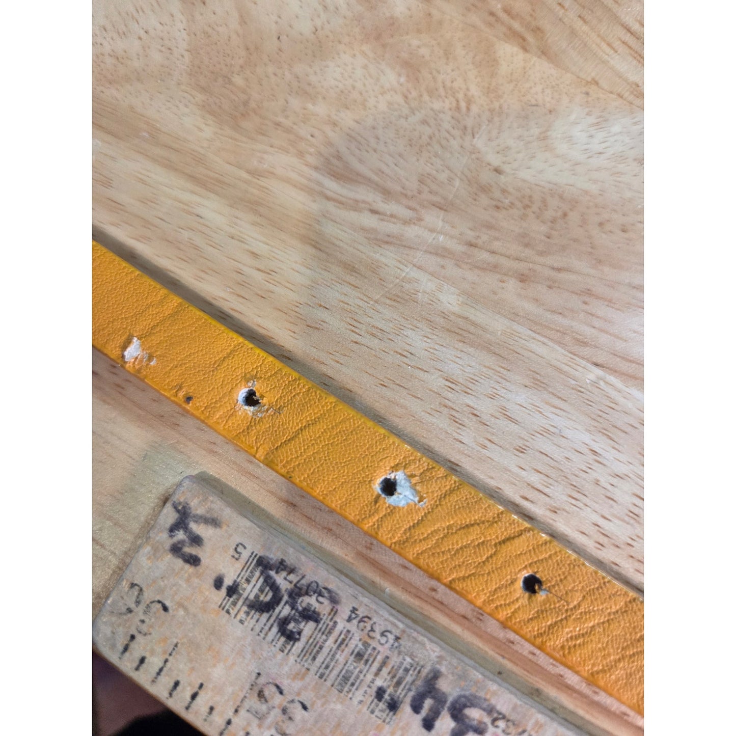 Mustard Yellow Skinny Belt With Silver Toned Feather Buckle 41"