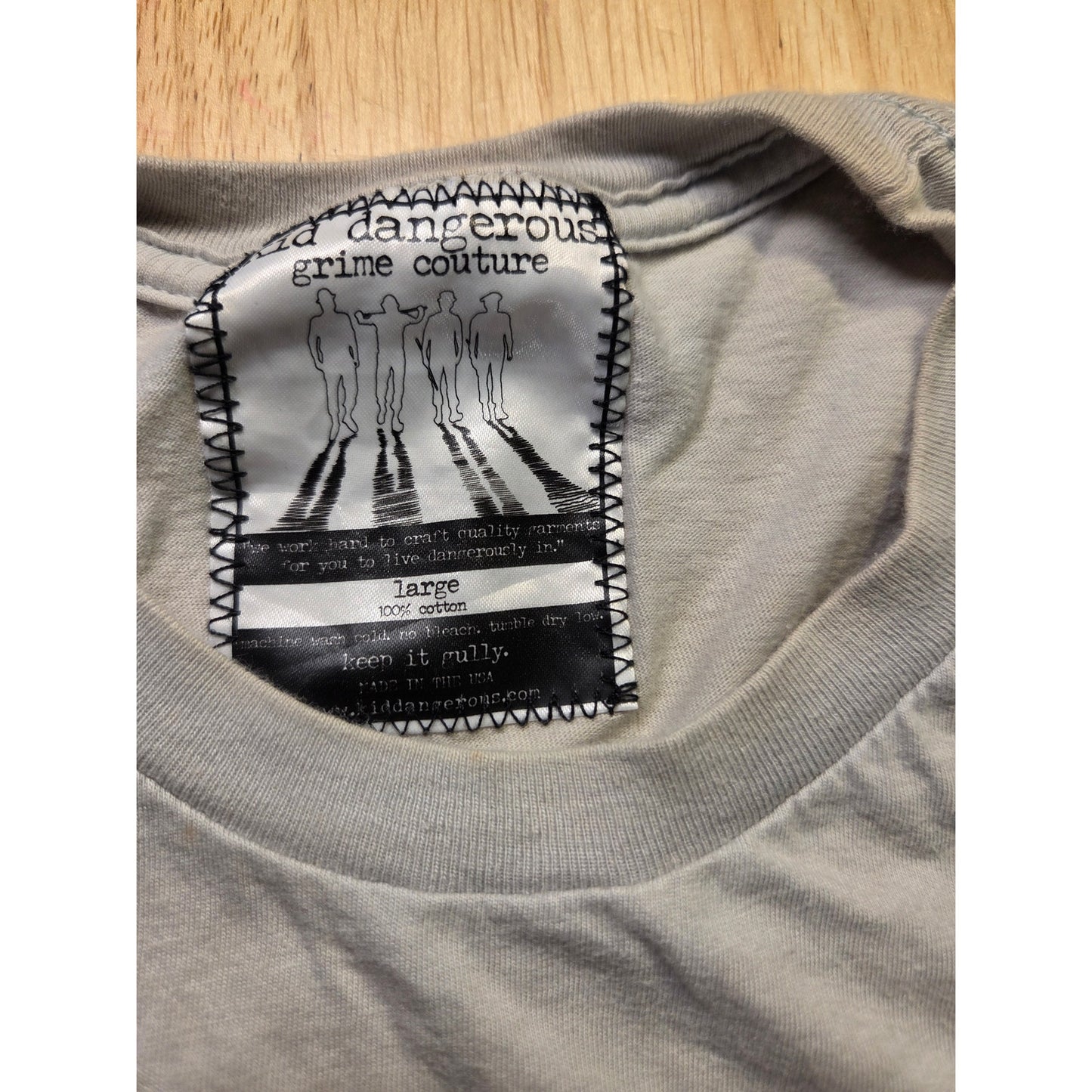 Kid Dangerous Grime Couture Bull Skull T-Shirt L 20" P2P