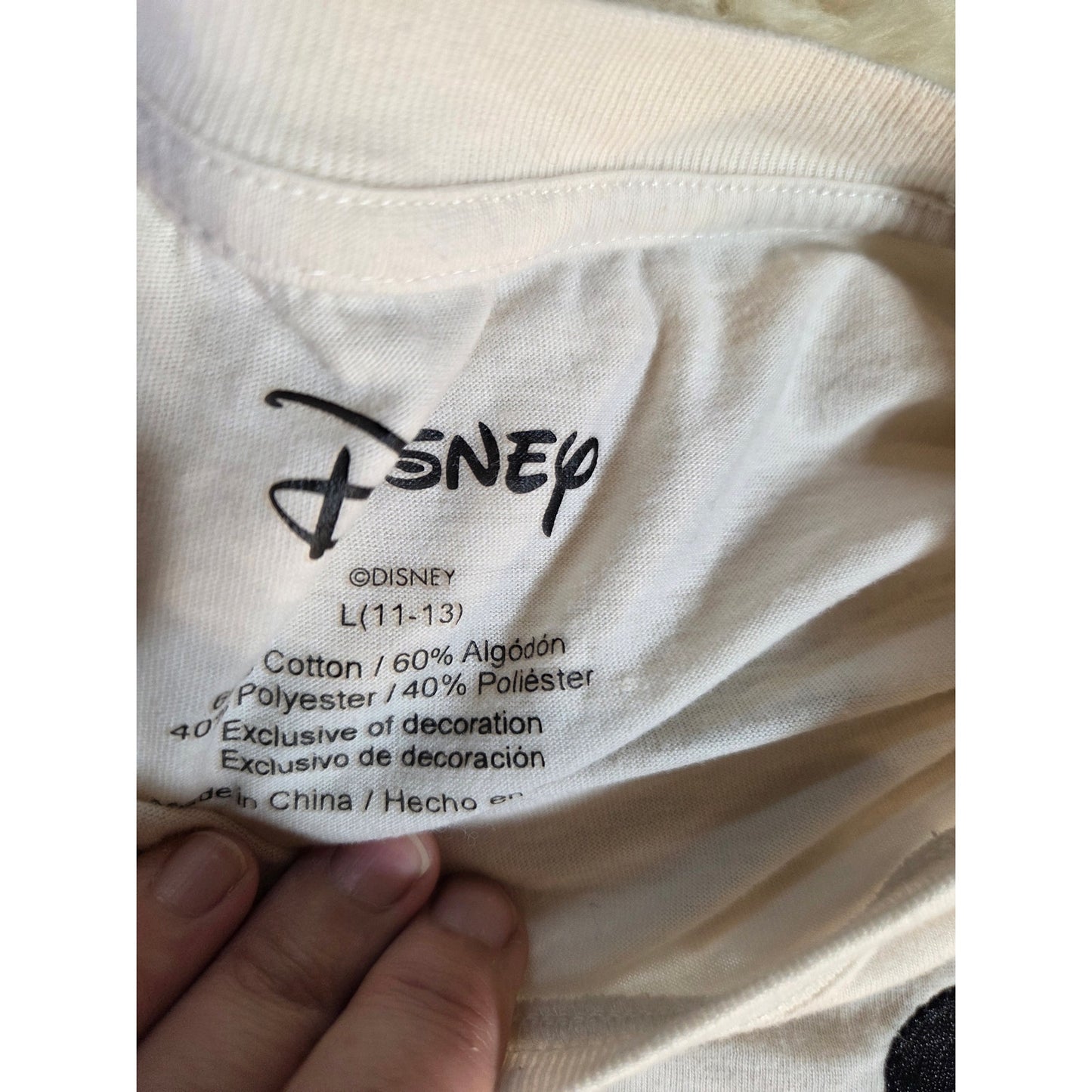 Disney Mickey Mouse Keep going keep Growing T-shirt Beige large cotton blend
