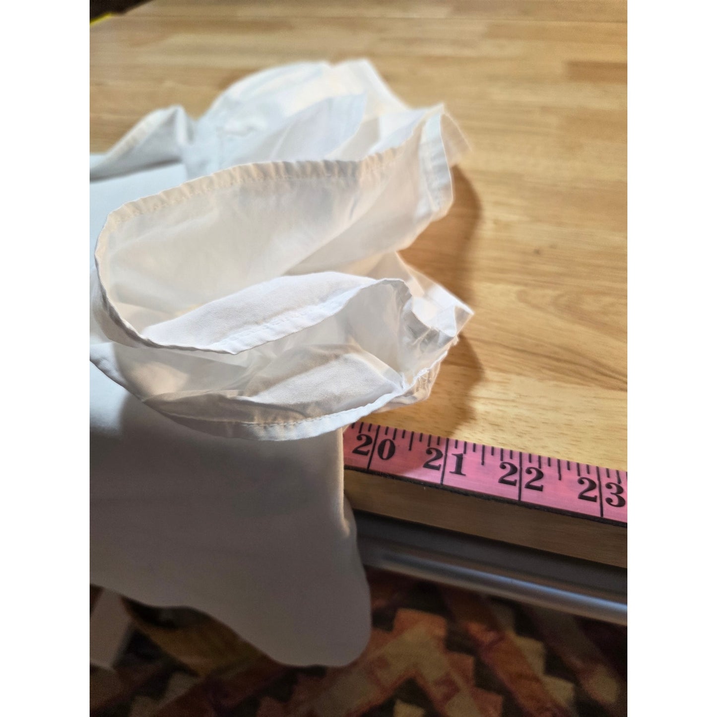 A new day white jersey knit shirt puff sleeve stretch t-shirt  large