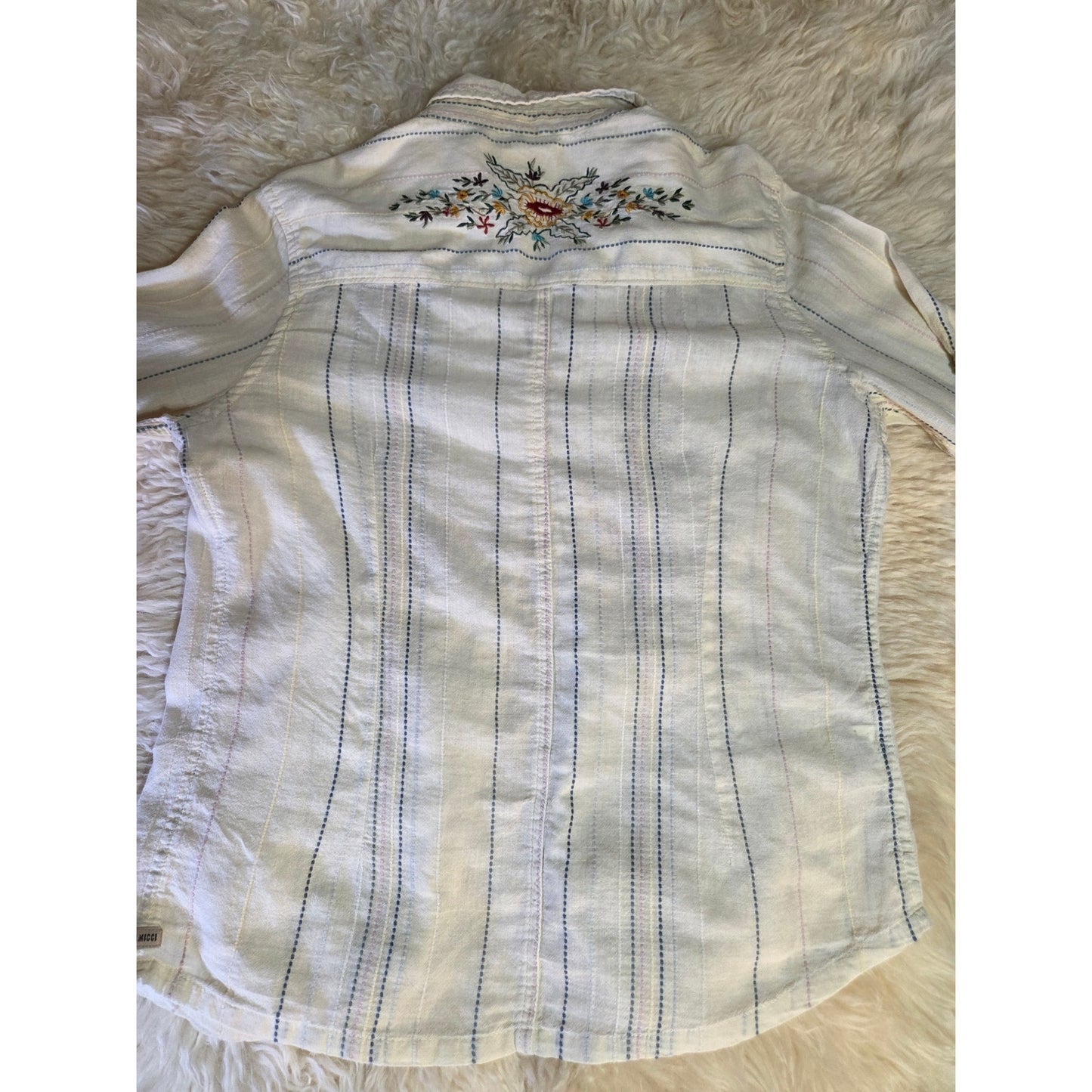 Gramicci Collared Button Down Pearl Snap Embroidered Western Shirt XS