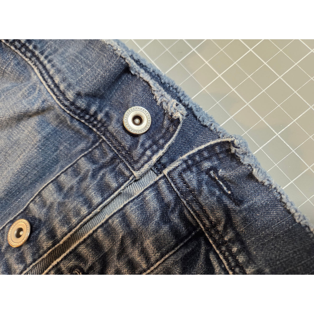 Charlotte Russe size medium cropped puff sleeve jean jacket