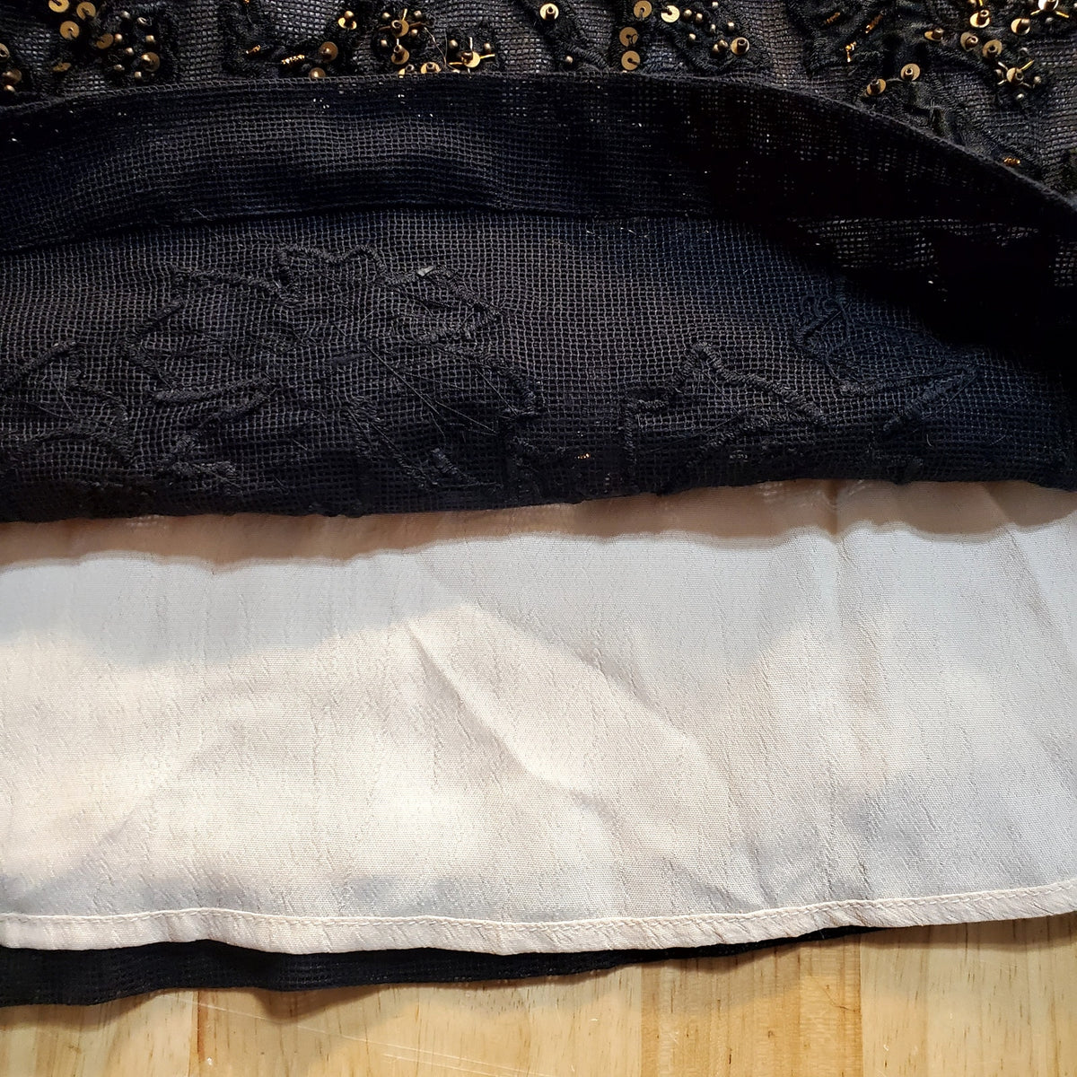 French Connection Size 4 One Shoulder Heavily Embroidered Mesh Lined Dress