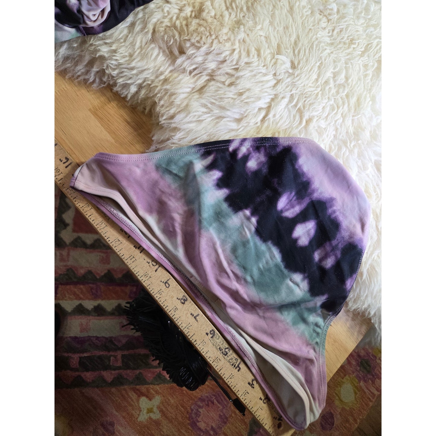 Truecraft Tie Dyed Bikini Purple Turquoise Small