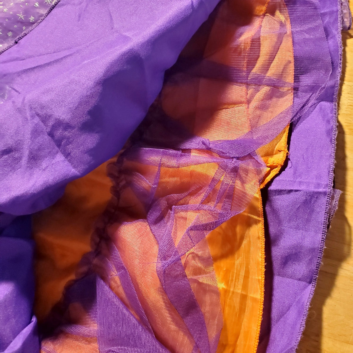 Disney Store witch Minnie Mouse costume purple orange glitter size 7/8 (no hat)