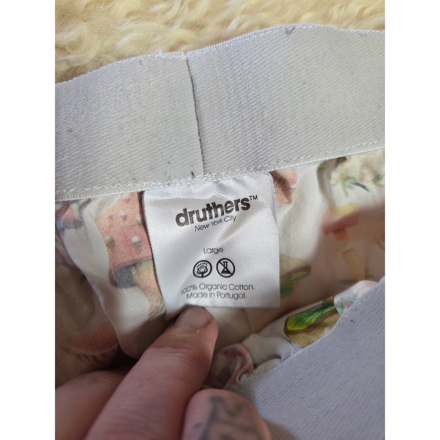 Druthers for Urban Outfitters Mushroom Boxers Large Cotton