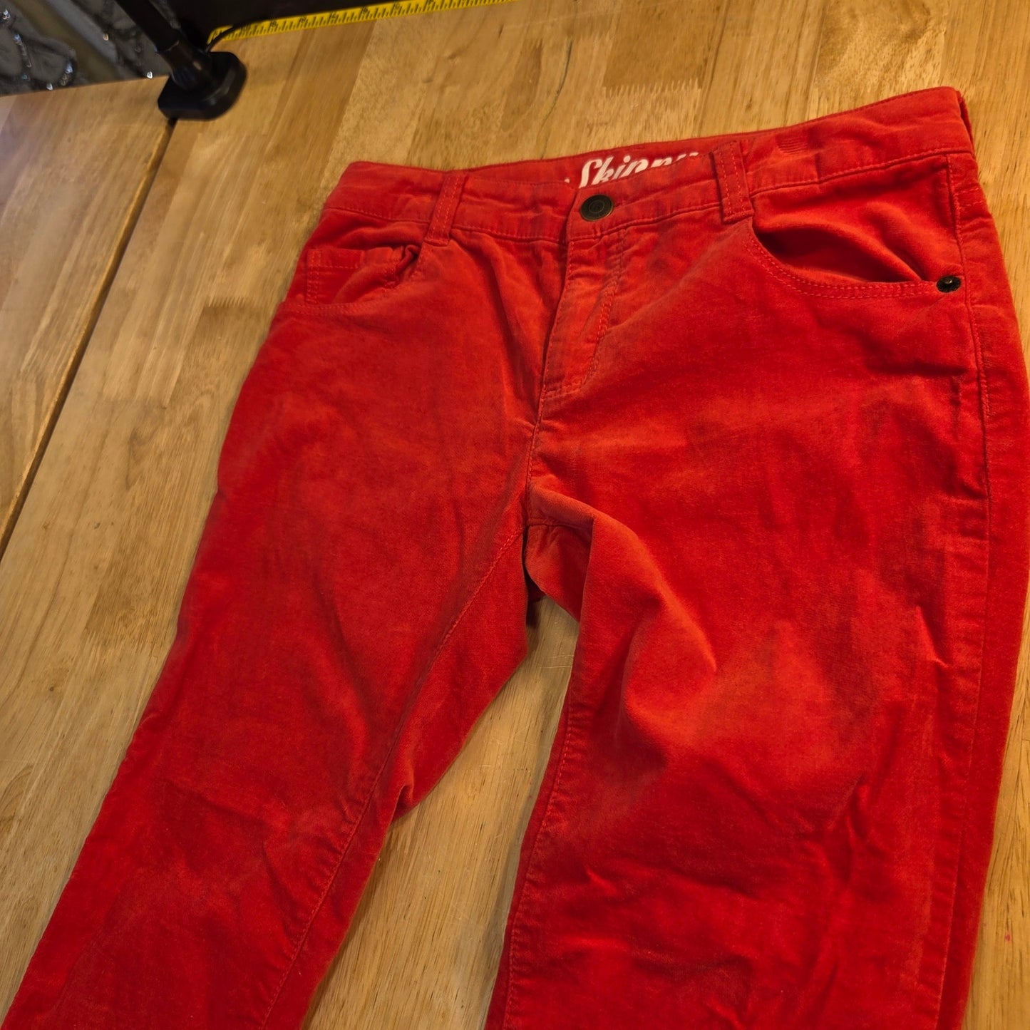 Crazy 8 Skinny red jeans size 12 kids velvet