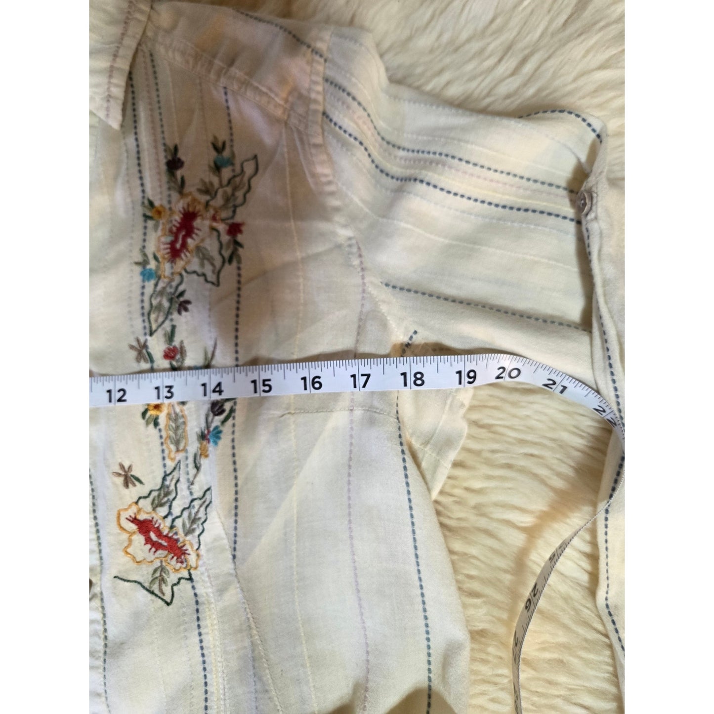 Gramicci Collared Button Down Pearl Snap Embroidered Western Shirt XS