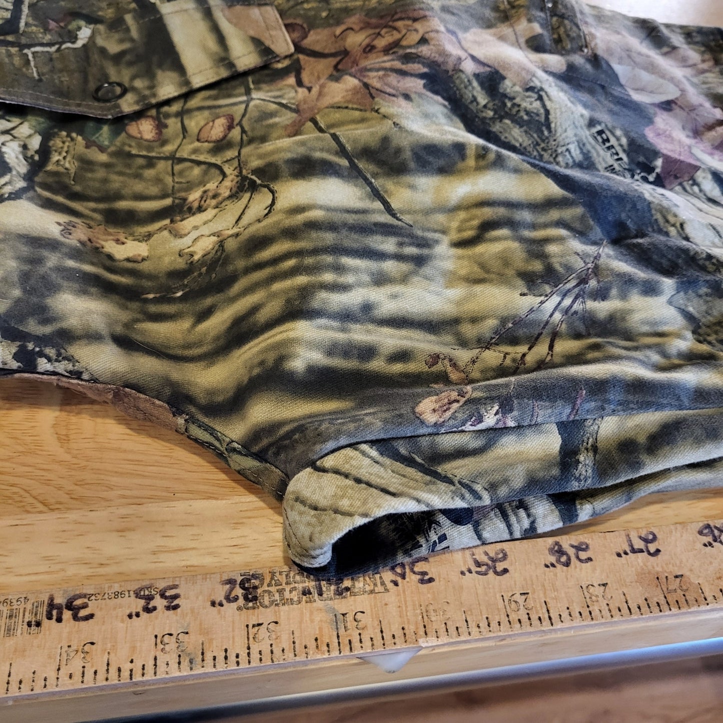 Russel Outdoors M 8/10 Camouflage Straight Leg Cargo Pants Pink Lining Zip Snap