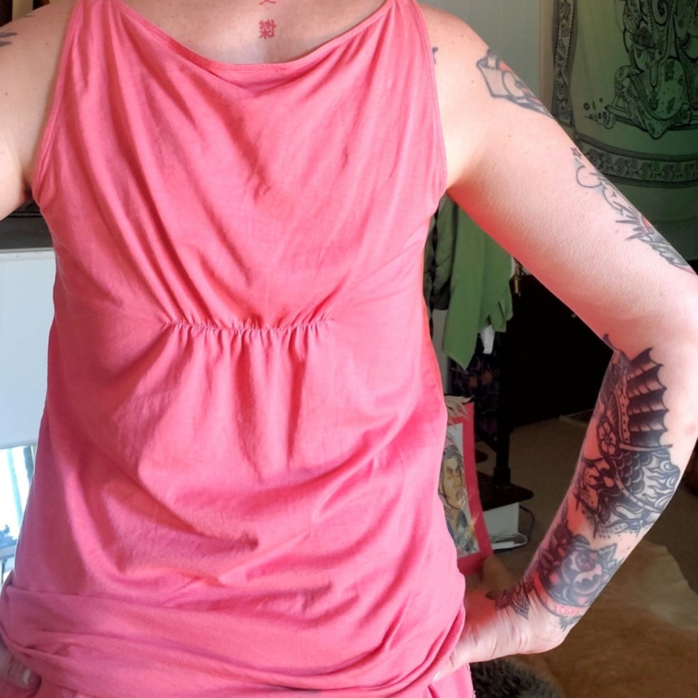Massimo Dutti Pink Salmon Silk Tank Top Shirt Blouse Size Small