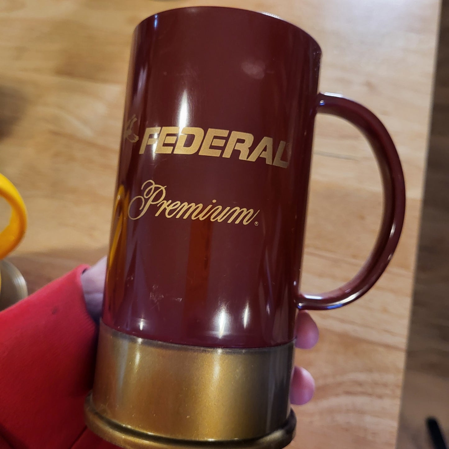 Federal Premium Shotgun Shell Plastic Beer Mud Maroon & Gold