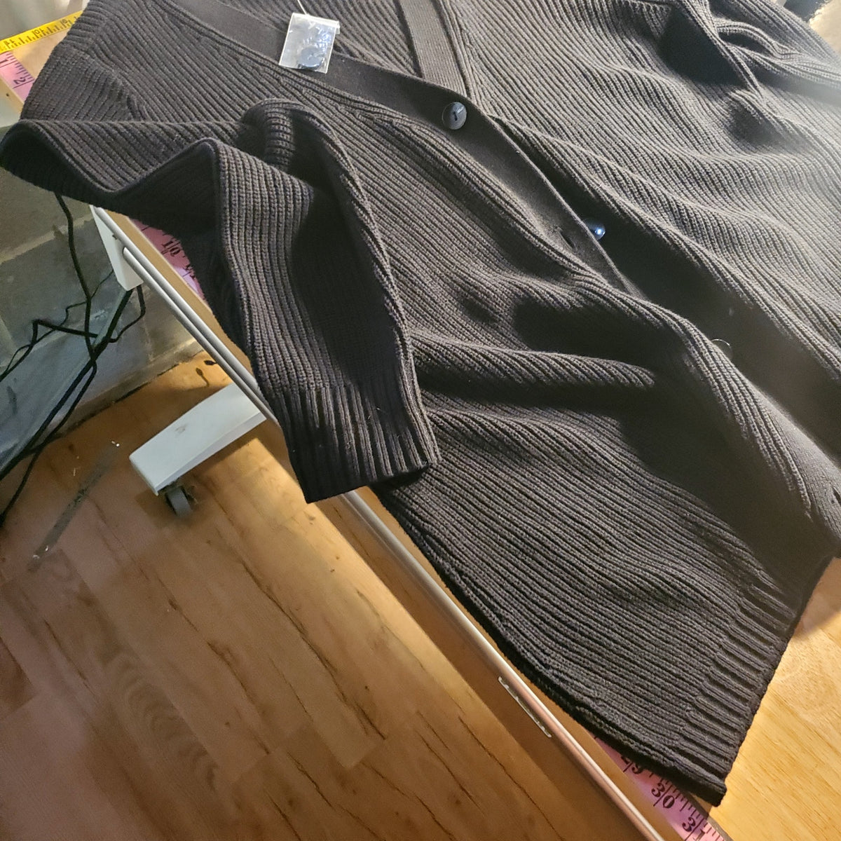 Isaac Mizrahi live black knit cardigan new with tags 1X