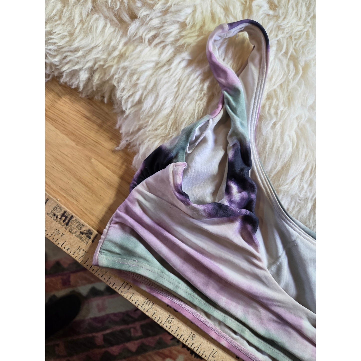 Truecraft Tie Dyed Bikini Purple Turquoise Small